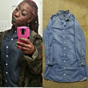 Denim button up